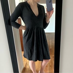 NWT Synergy Organic Dress "Dot Lowel" style; Navy with White Dots Runs Large